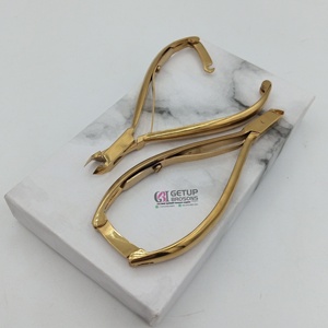 Alicates para Cutículas de Uñas de Alta Calidad, de Acero Inoxidable con Recubrimiento de Oro, Logotipo Personalizado, Herramienta de Belleza Profesional y Duradera GETUP - Product Image 1