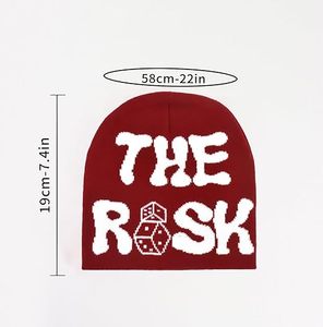 Bonnet en tricot jacquard à imprimé intégral, design personnalisé avec logo, dernier cri, nouvelle mode, style Y2K, en acrylique, vente en gros - Product Image 2