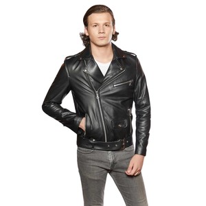 Veste zippée en cuir de vachette souple de haute qualité pour hommes Veste de moto lourde coupe ajustée de style rétro personnalisée - Product Image 5