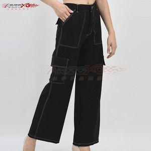 กางเกงคาร์โก้สำหรับผู้หญิงมีสไตล์กางเกงคาร์โก้พร้อมกระดุมชายเสื้อและแขนเสื้อกางเกงคาร์โก้ผ้าฝ้ายสวมใส่สบาย - Product Image 2