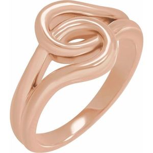 Stuller Interlocking <b>Ring</b> 57971:102P 14KR for Gift Occasions - Product Image 1