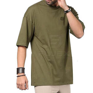 Pakistán Fabricación Camiseta Hombro caído Nuevo estilo Camiseta Nuevo diseño Hombro caído Camiseta - Product Image 2