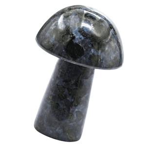 Indigo Gabbro Mini Figurine de pierres précieuses cristal naturel sculpture champignon pour Reiki énergie Feng Shui Style décor à la maison et cadeaux - Product Image 3