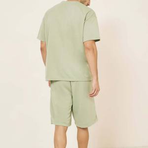 Conjunto de camiseta de verano para hombre, ropa deportiva de 2 piezas para hombre, traje deportivo para Fitness, marca personalizada, camisas de manga corta y pantalones cortos estampados para niños - Product Image 5