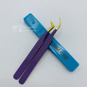 2025 vente chaude en gros de haute qualité Logo personnalisé japonais durable en acier inoxydable diamant poignée extension de cils pince à épiler - Product Image 1