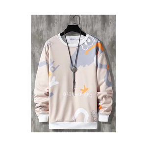 סווטשירטים עם קפוצ'ון לגברים, שרוול ארוך, סתיו, לבוש רחוב, מידה גדולה, בהתאמה אישית, כותנה סרוגה ידידותית לסביבה, לבוש חוץ - Product Image 1