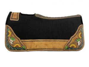 Premium Quality Custom Designed Western Horse Riding Saddle Pads <b>Wool</b> <b>Felt</b> Pad with Leather Patch - Product Image 5