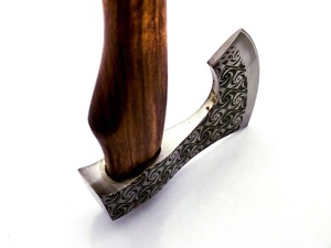ขวานไม้โทมาฮอว์กทำด้วยมือทำจากเหล็กดามัสกัส - Product Image 5