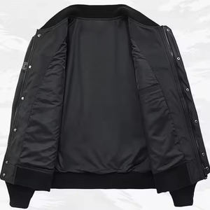 Venta caliente Chaqueta de bombardero para hombre High XL Outwear Otoño Invierno Cierre de cremallera Técnicas bordadas - Product Image 3