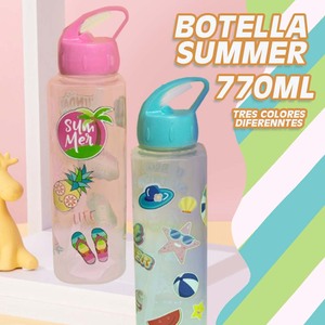 CASAMAX WL AD-1556A PE Plastic Travel Water <b>Bottles</b> 770ml with <b>Straw</b> Eco-friendly Durable Modern No Thermal Insulation - Product Image 6