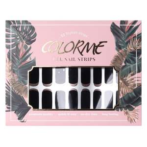 ColorMe 2D Tiras de uñas de gel negro #18 El mejor diseño coreano para salón Press-on Manicure Art Sticker Calcomanías Estilo cosmopolita - Product Image 1