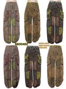 Vente en gros de pantalons Sama Aladdin en coton pour femmes vêtements décontractés de style bohème de yoga coupe ample hiver respirant tissu vintage écologique - Product Image 3