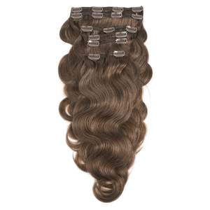 คลิปต่อผมมนุษย์แบบเวฟ 8 นิ้ว สีน้ำตาลอบเชยธรรมชาติ - Product Image 1