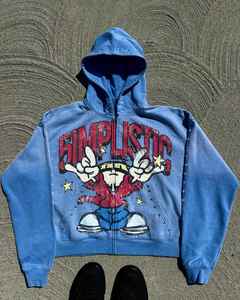 เสื้อฮู้ดดี้สตรีทแวร์สกรีนลายแบบแอซิดวอช คุณภาพพรีเมียม ผลิตตามสั่ง ผ้าฟลีซคอตตอน 100% ทรงโอเวอร์ไซส์ ผ้าคอตตอนหนา - Product Image 2