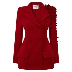 Blazer violet de haute qualité pour femme Veste de costume élégante à double boutonnage avec services ODM Made in Vietnam - Product Image 5