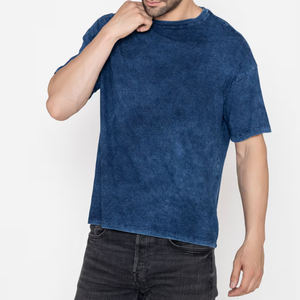 Respirant 100% coton tricoté surdimensionné à manches courtes T-Shirt sérigraphie Logo mode décontracté OEM personnalisable T-shirt en vrac - Product Image 1