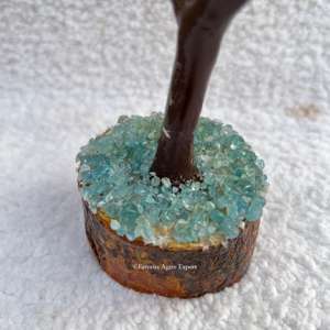 Árbol de dinero de cristal curativo Natural de alta calidad Feng Shui aguamarina árbol de piedras preciosas decoración del hogar estilo artesanal antiguo - Product Image 3