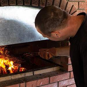 ถุงมือหนังสำหรับผู้ชายและผู้หญิงถุงมือหนังวัวข้อมือปรับได้ทนทานต่อการเสียดสีและการเจาะได้ดีกว่า - Product Image 4