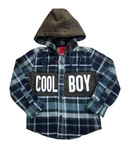 Nouvel arrivage Sweat à capuche à carreaux décontracté pour garçon à manches longues en coton et polyester respirant anti-boulochage Bangladesh - Product Image 1