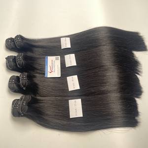 Calidad de Grado Superior Super doble máquina trama hueso recto negro Natural pelo de alta calidad de Vietnam precio de fábrica al por mayor - Product Image 1