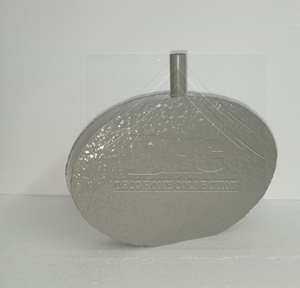 Jarrón de Arcilla Gris Mate de Moda, Maceta de Interior con Forma Orgánica, Centro de Mesa Creativo Estilo Wabi-Sabi, Jarrón Decorativo para Flores - Product Image 2