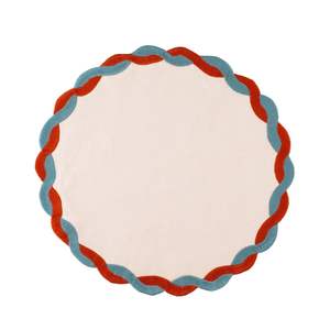 Elegante mantel de mesa de lino bordado trabajo decoración hecha a mano de lujo para ocasiones especiales arreglo de mesa de cena - Product Image 2