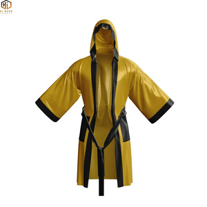 Venta al por mayor bata de boxeo con capucha vestido de Kick Boxing MMA Muay Thai traje/logotipo personalizado batas de boxeo de combate - Product Image 3