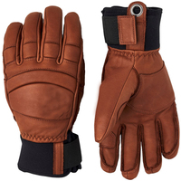 Gants de ski imperméables en cuir de vachette pour hommes, avec fermeture éclair intégrale, sangle de poignet réglable, pour snowboard et hiver