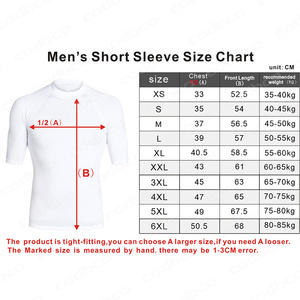 <b>Men's</b> New Short Sleeve UV Protection Surf <b>Swim</b> T-<b>shirts</b> Beach Surfing Suit with Gym Tight Clothes Rash Guard Tops - Product Image 6