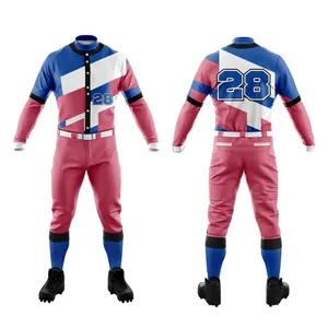 Uniforme de béisbol y softbol de diseño OEM para jóvenes a la venta, uniforme de béisbol con nombre de número de equipo personalizado para hombres, ropa deportiva por sublimación