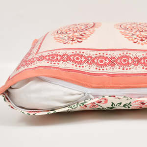 ชุดปลอกหมอนผ้าฝ้าย5ชิ้นพิมพ์ลายบล็อค rajasthani ทำด้วยมือ - Product Image 3