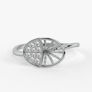 Bague Halo Citrus Radiant pour Femme, Classique, Géométrique, Design de Créateur, Éblouissante, avec Zircon Cubique Scintillant, en Argent Sterling, Luxe, Tendance, pour Mariage - Product Image 4