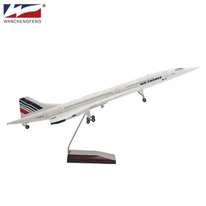 [Versão LED] Avião Modelo Avião Modelo Air France Concorde 1/125 49,5 centímetros Resina Aircraft Modelo Airlines Produto