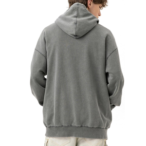 เสื้อมีฮู้ดโอเวอร์ไซส์สำหรับผู้ชายผ้าฝ้ายหนาปรับแต่งได้ - Product Image 2