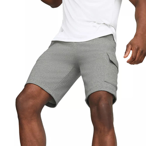 กางเกงขาสั้นผ้าฟลีซสำหรับผู้ชายกางเกงขาสั้นทรงแบ็กกี้ทรงแบ็กกี้กางเกงออกกำลังกายขาสั้นผ้าคอตตอนสีพื้นสำหรับใช้ในยิมออกแบบโลโก้ได้ตามต้องการ - Product Image 6