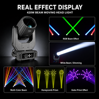 Projecteur professionnel DJ à tête mobile avec 14 couleurs et faisceau à motifs Sharpy, lampe LED 420W pour événements festifs et discothèques