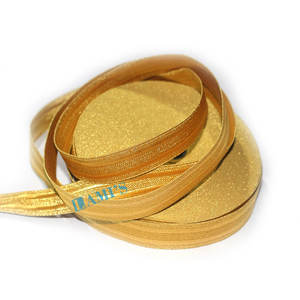 Venta al por mayor de oro metálico trenza OEM uniforme de encaje trenza en tamaños de 7mm a 80mm Custom Trim Tresse Galon en plata oro metálico - Product Image 2