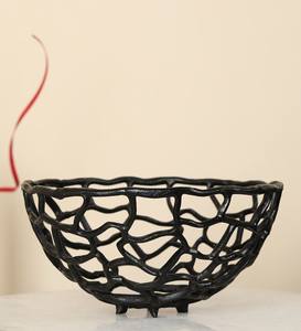 Frutero Decorativo de Aluminio Hecho a Mano con Diseño Moderno en Acabado Dorado para Centros de Mesa en Fiestas, Decoración del Hogar - Product Image 4