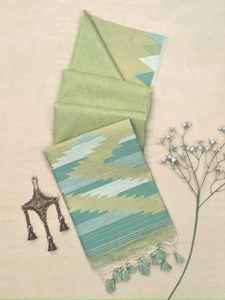 El último traje de diseñador Estilo moderno Premium Algodón suave Saree Reshma Tejido Pallu Borde Forro Trabajo Proveedor indio para la venta - Product Image 2