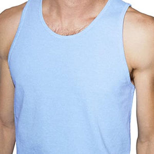 Camiseta sin mangas de color azul claro para hombre, precio al por mayor, camisetas sin mangas personalizadas para hombre, camisetas sin mangas para correr que absorben el sudor para hombre 2025 - Product Image 5