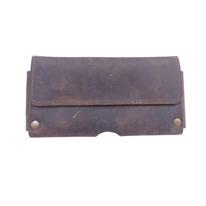 Cổ Điển Màu Nâu Đen Điện Thoại Bao Da Pouch Với Vành Đai Vòng Lặp Làm Bằng Tay Di Động Trường Hợp Da Chính Hãng Điện Thoại Bao Da Pouch Cho Du Lịch - Product Image 1