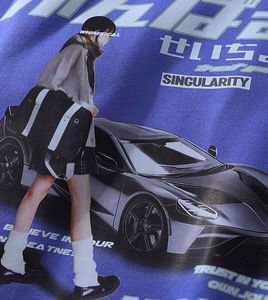 เสื้อฮู้ดดี้พิมพ์ลายสกรีนผ้าไหมแบบยูนิเซ็กซ์ แฟชั่นสตรีทแวร์ ผ้าฝ้าย พร้อมพิมพ์ลายงานศิลปะตามสั่ง - Product Image 3