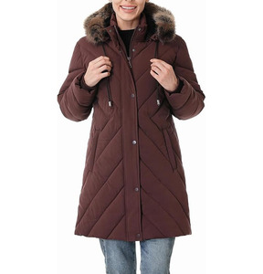 Chaqueta Acolchada Holgada de Invierno para Mujer, Cuello Alto, con Capucha, Secado Rápido, Transpirable, Tejido Liso Teñido - Product Image 5