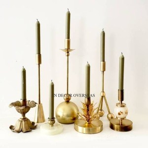 Haute qualité métal plaqué or élégant concepteur 9 bras candélabre bougeoir porte-bâton Table pièce maîtresse décor fournitures - Product Image 2