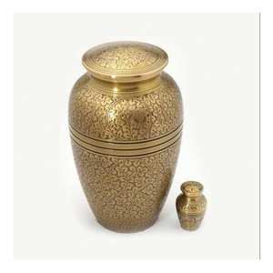 Urne en métal de cuivre de style américain moderne pour la crémation humaine et animale Meilleure pièce avec design en laiton-pour un usage funéraire - Product Image 2