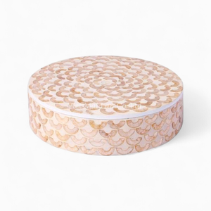 Boîte de rangement décorative en nacre en gros, incrustation de coquillages faite à la main, fournisseur OEM - Product Image 5