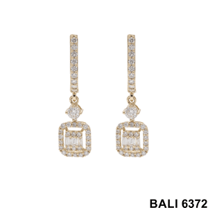 Pendientes de Aro de Cobre Esmaltado de Diseño Inspirado para Mujer, Chapados en Rodio de Alta Calidad, con Diamantes Naturales, Joyería de Moda de 14 Quilates - Product Image 2