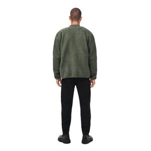 Men's Custom Print Embroidered Bomber <b>Jacket</b> Sherpa Fleece Baseball <b>Jacket</b> with Logo Winter Season New Arrival Collarless - Product Image 3