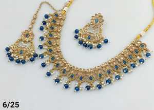 Juego de Joyería India Tradicional Chapada en Oro con Motivo de Perla, Pendientes Chandbali y Collar Maagtika para Mujer - Product Image 2