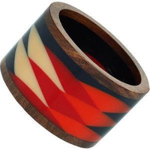 Conjunto de brazalete de madera con brazalete Multicolor de tendencia, pulsera de moda con corte de corazón para mujer, brazaletes redondos hechos a mano, regalo de moda, brazalete hecho a mano - Product Image 1